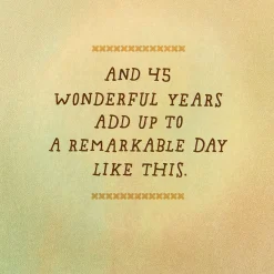 A Remarkable Day 45th Anniversary Card for Couple