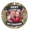 Army Metal Personalized Ornament, Custom Photo and Text
