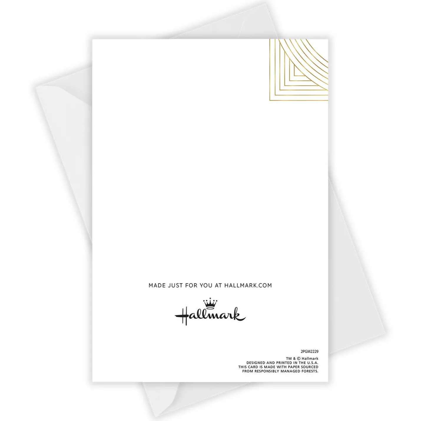 Art Deco Gold Oval Frame Custom Card