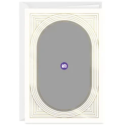 Art Deco Gold Oval Frame Custom Card
