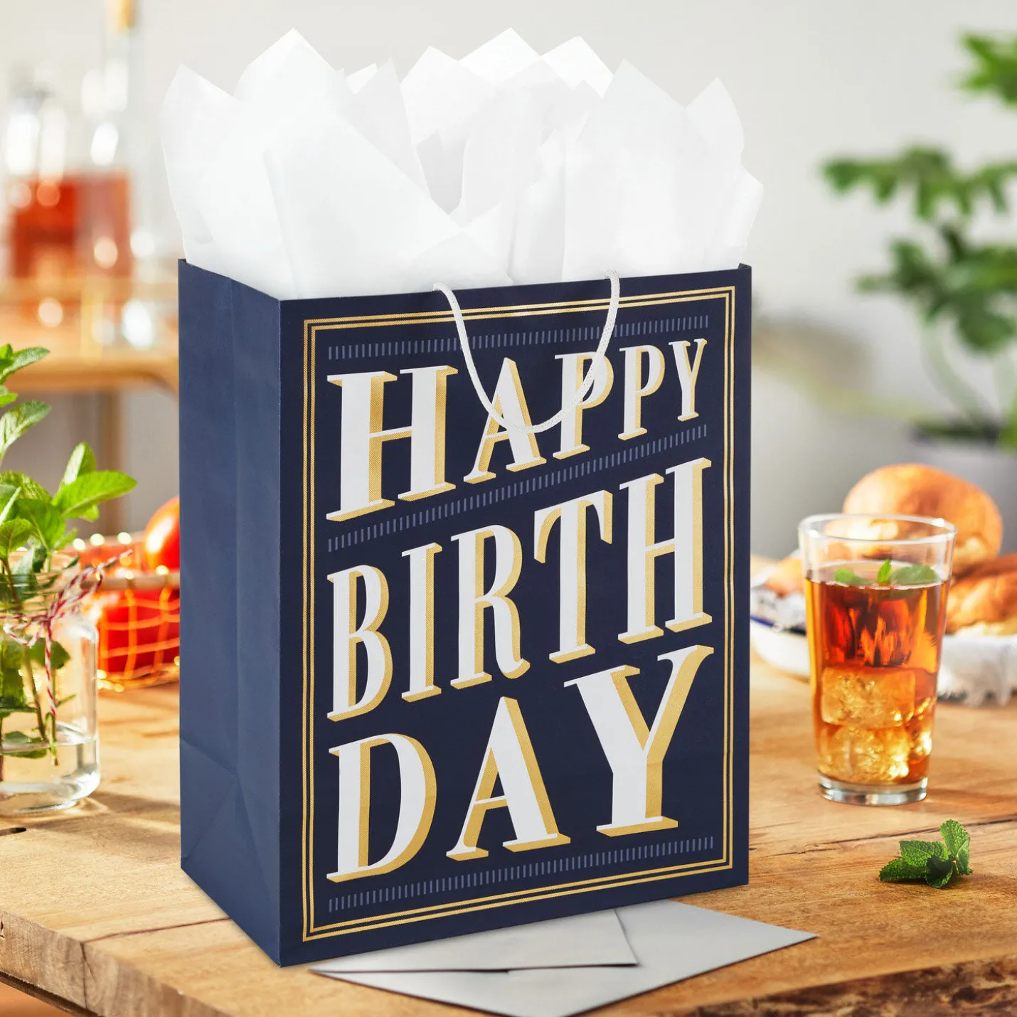 13" Art Deco Lettering Large Birthday Gift Bag