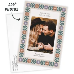Arts and Crafts Floral Flat Wedding Save the Date