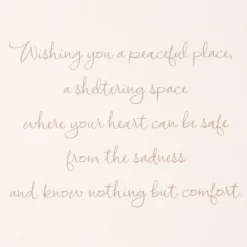 A Sheltering Space Sympathy Card