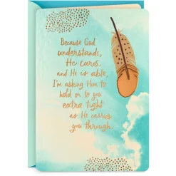 Asking God to Hold On Extra Tight Religious Thinking of You Card