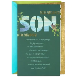 A Son Teaches You So Much Birthday Card for Son