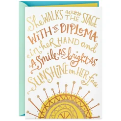 A Source of Joy and Pride Graduation Card for Her
