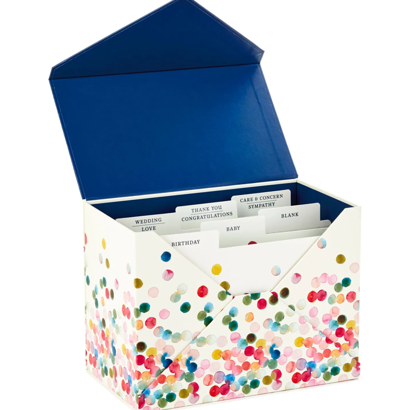 Assorted All-Occasion Cards in Polka Dot Organizer Box, Box of 24