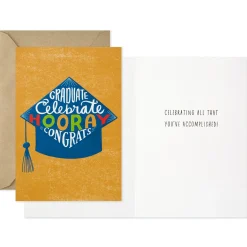 Assorted Bold and Bright Graduation Cards, Box of 12