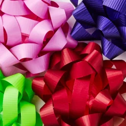 3.5" Assorted Bright Colors 10-Pack Gift Bows