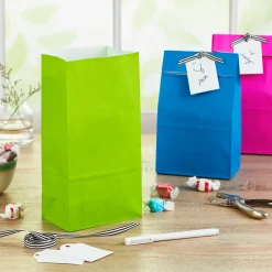 Assorted Colors Paper Goodie Bags, Pack of 30