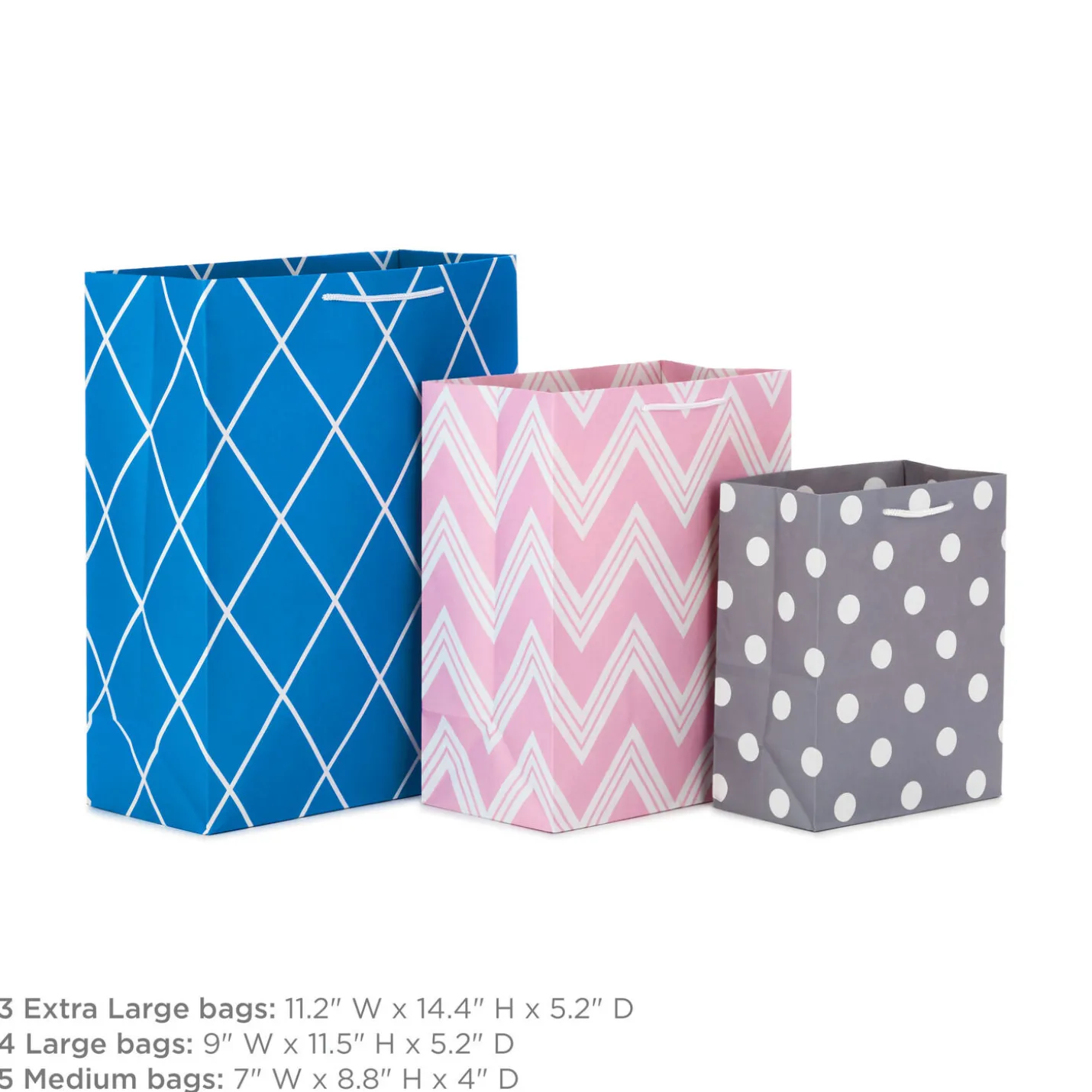 Assorted Designs and Sizes 12-Pack Gift Bags