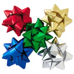 Assorted Metallic Gift Bows, 75-Pack