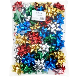 Assorted Metallic Gift Bows, 75-Pack