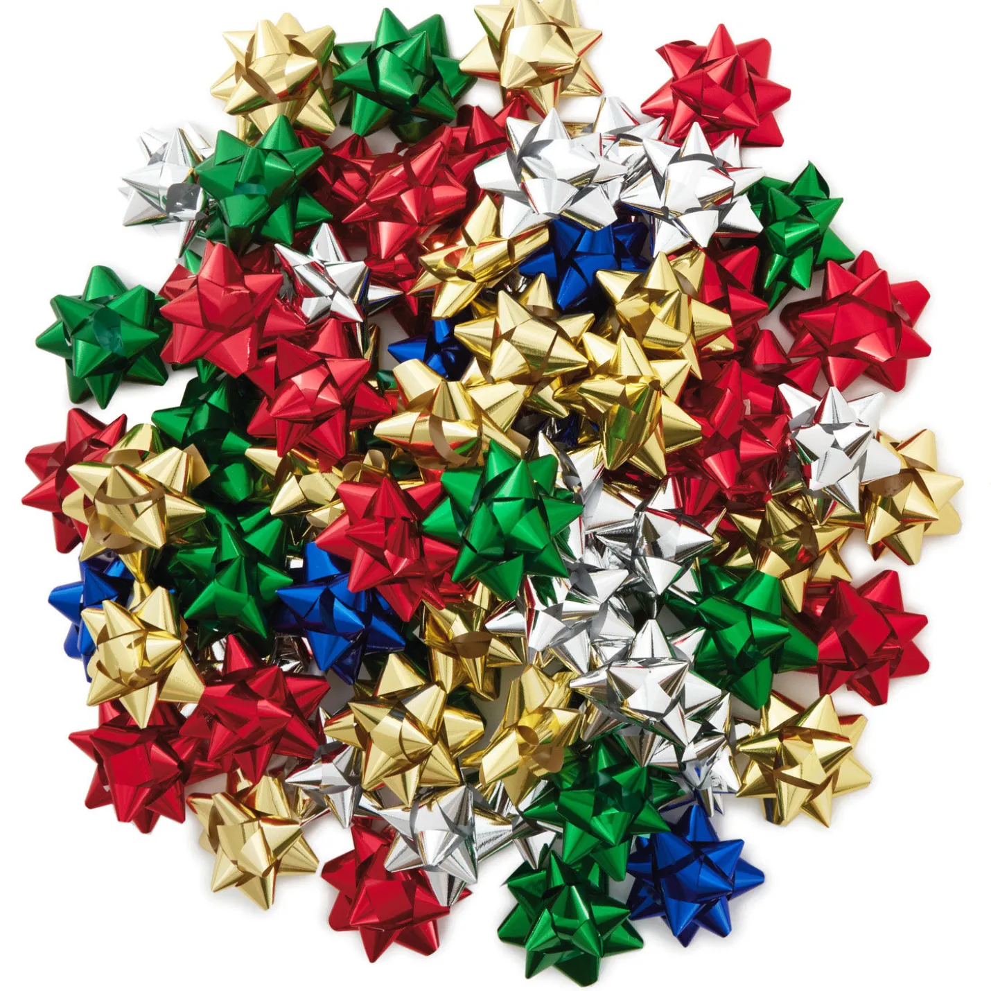 Assorted Metallic Gift Bows, 75-Pack