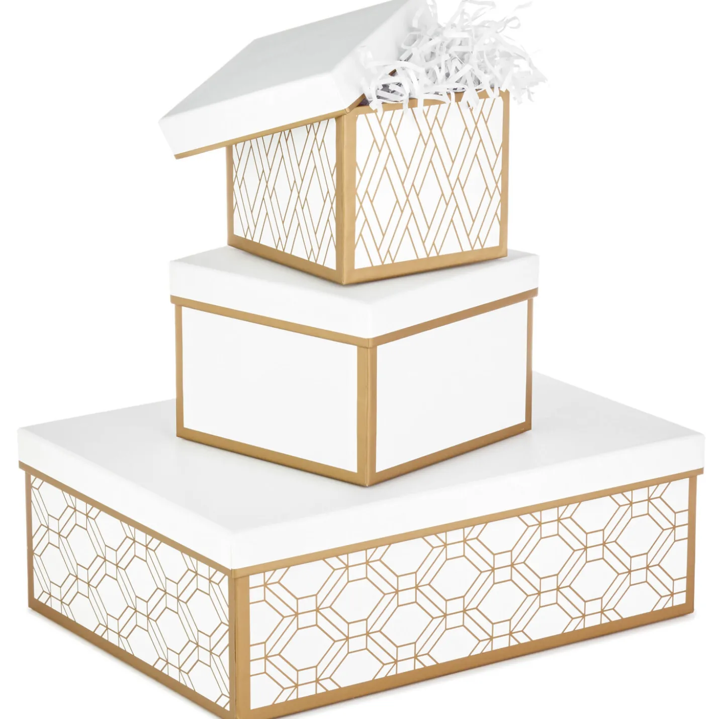 Assorted Nesting Boxes 3-Pack With Shredded Paper Filler