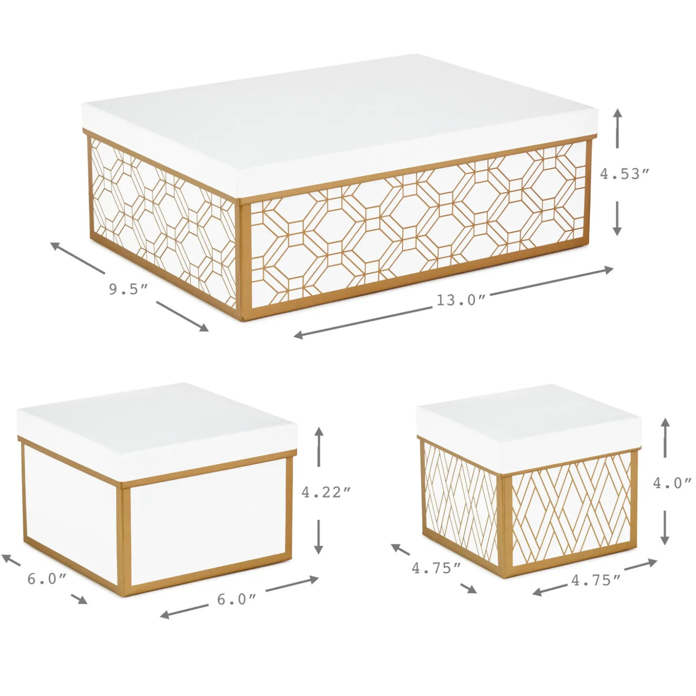 Assorted Nesting Boxes 3-Pack With Shredded Paper Filler