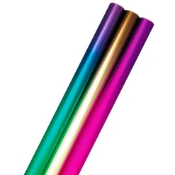 Assorted Ombré Foil 3-Pack Wrapping Paper, 60 sq. ft total