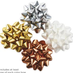 Assorted 12-Pack White, Gold, Silver and Bronze Gift Bows