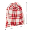 10" Assorted Plaid 3-Pack Fabric Gift Bags
