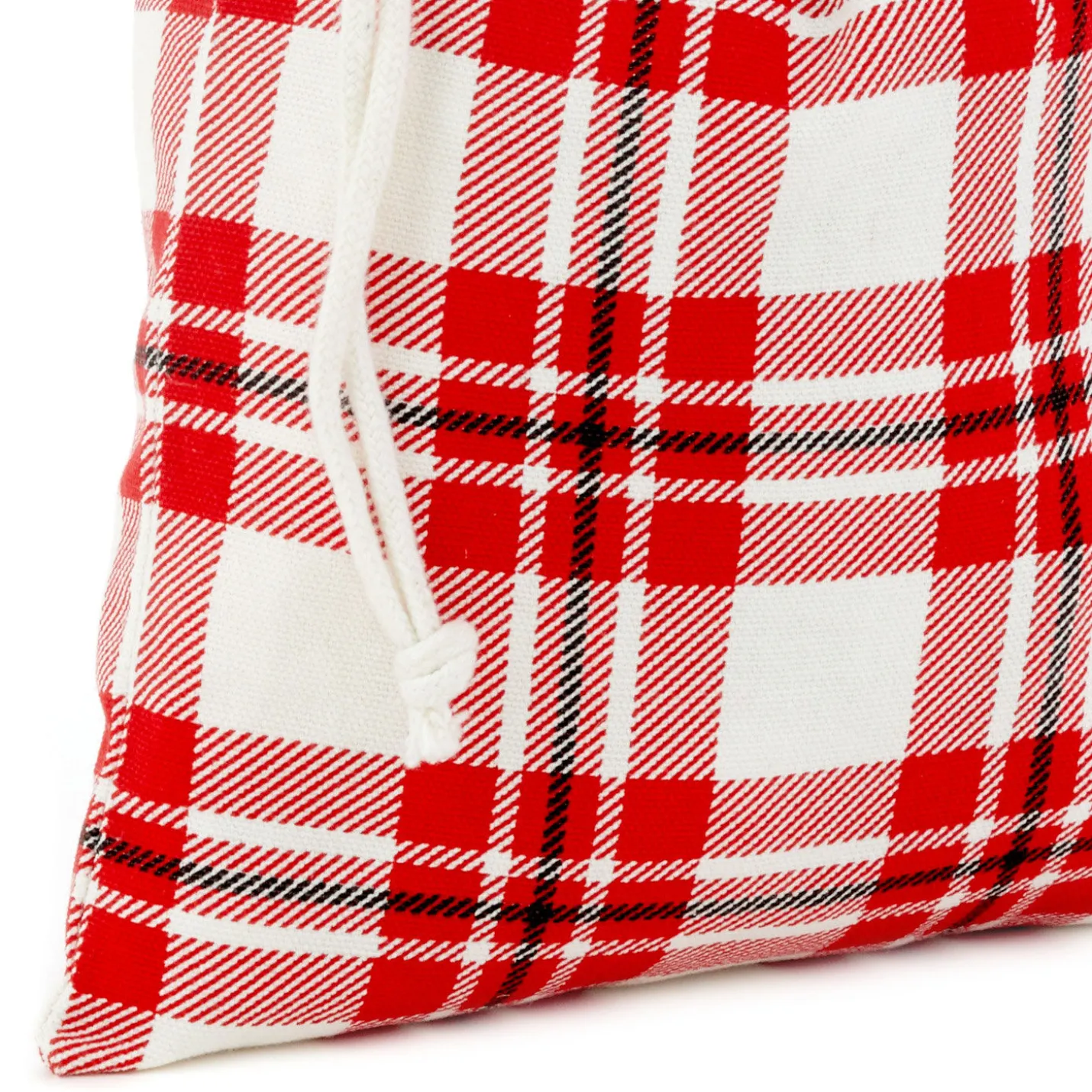 10" Assorted Plaid 3-Pack Fabric Gift Bags