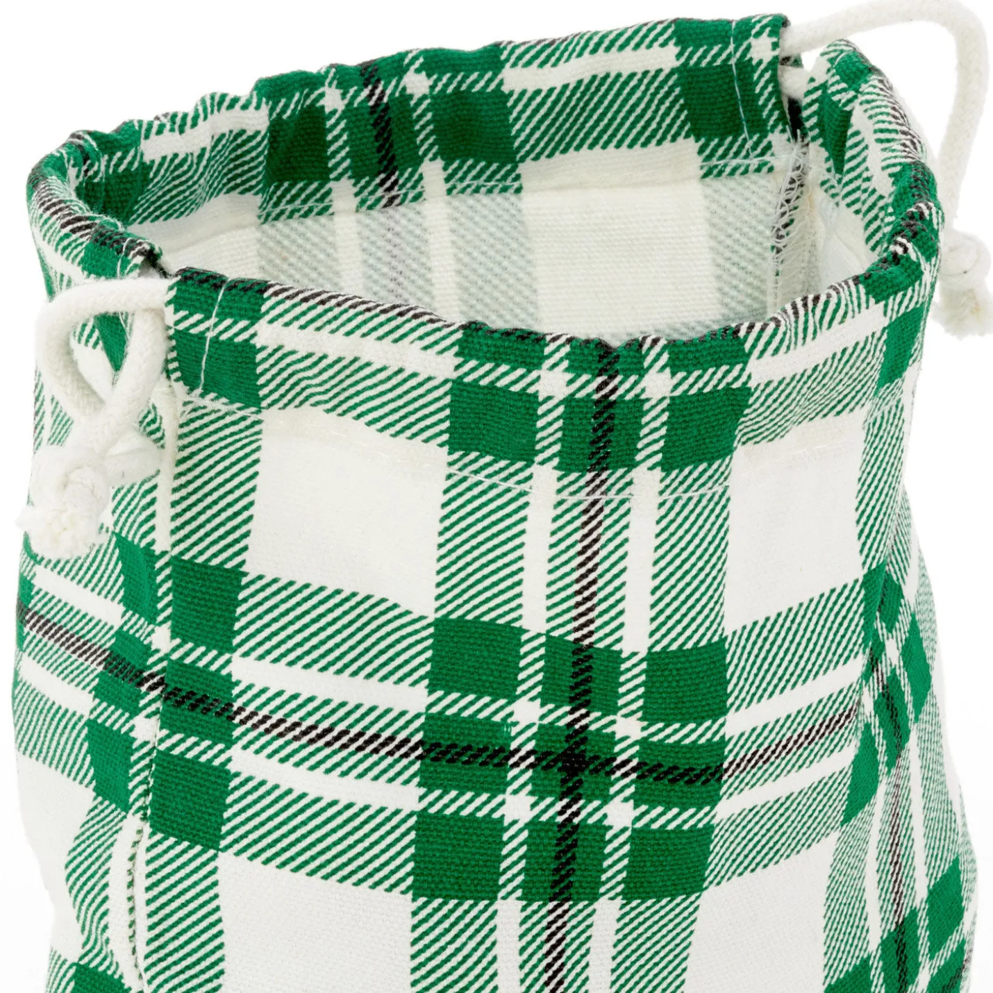 10" Assorted Plaid 3-Pack Fabric Gift Bags