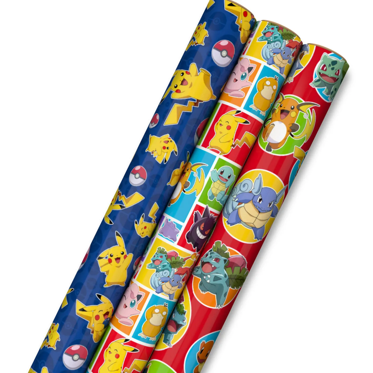 Assorted Pokémon Wrapping Paper 3-Pack, 60 sq. ft.