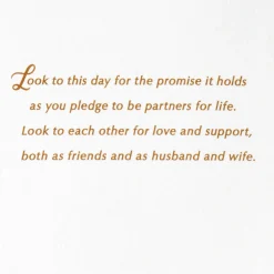 As You Pledge to Be Husband and Wife Wedding Card