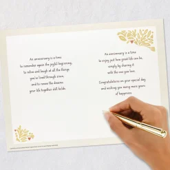 A Time to Remember Anniversary Card with Photo Frame Magnet