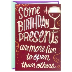 A Toast to You Wine Bottle Birthday Card