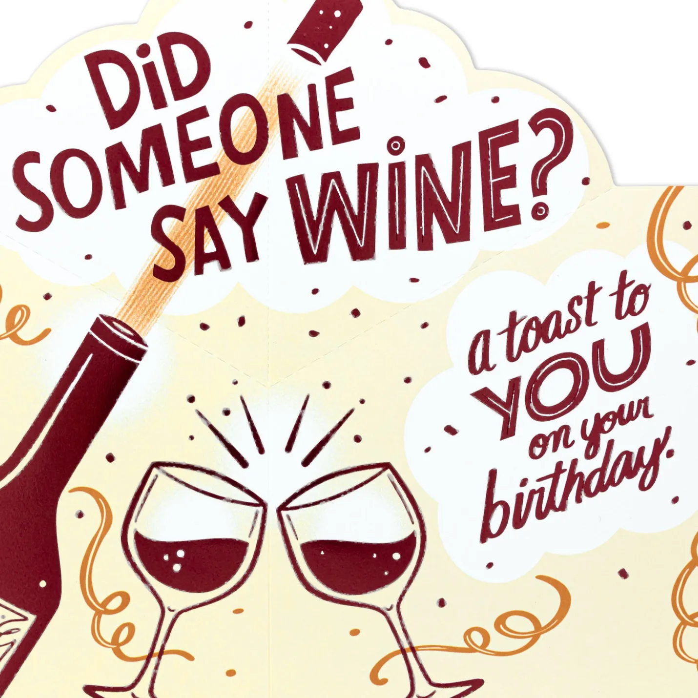 A Toast to You Wine Bottle Birthday Card