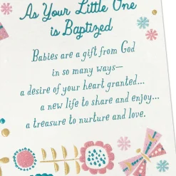 A Treasure to Nurture and Love Baptism Card for Girl