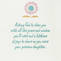 A Treasure to Nurture and Love Baptism Card for Girl