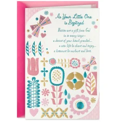 A Treasure to Nurture and Love Baptism Card for Girl