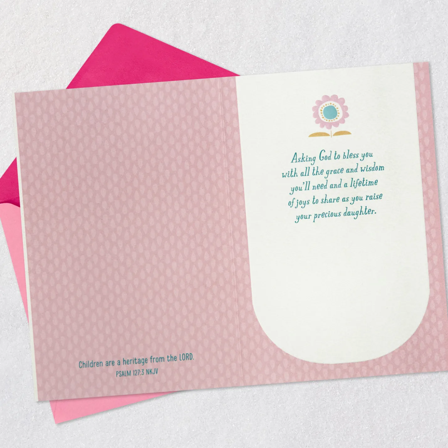 A Treasure to Nurture and Love Baptism Card for Girl