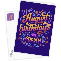 August Is Poppin' Custom Birthday Card