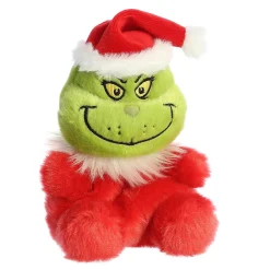 Aurora Palm Pals Dr. Seuss's Santa Grinch Plush, 5