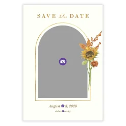 Autumn Flowers Save the Date