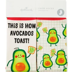 Avocado Toast Funny Crew Socks