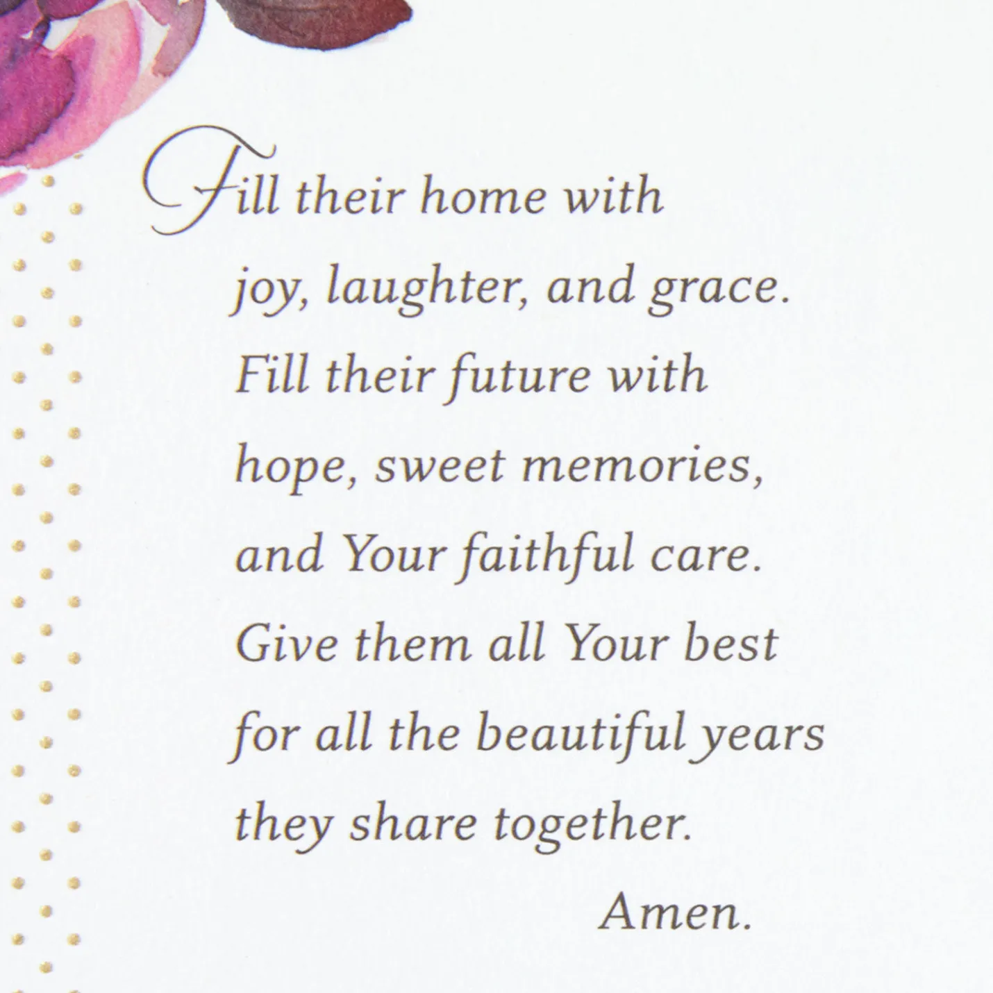 A Wedding Day Prayer Religious Wedding Card