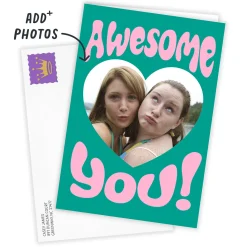 Awesome You Heart Custom Birthday Card