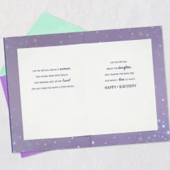 A Woman Who Makes the World Better Birthday Card for Daughter