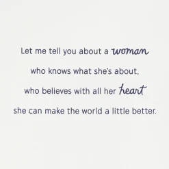 A Woman Who Makes the World Better Birthday Card for Daughter