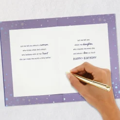 A Woman Who Makes the World Better Birthday Card for Daughter