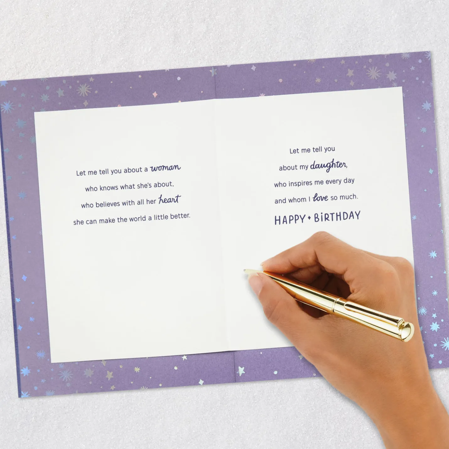 A Woman Who Makes the World Better Birthday Card for Daughter