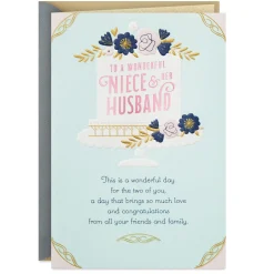 A Wonderful Day Wedding Card for Niece and Her Husband
