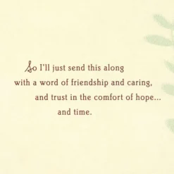 A Word of Friendship and Caring Sympathy Card
