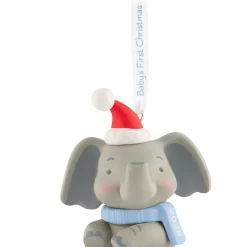 Baby Boy's First Christmas Elephant 2025 Ornament
