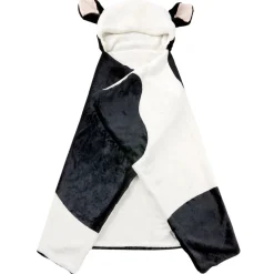 Baby Cow Hooded Blanket With Pockets