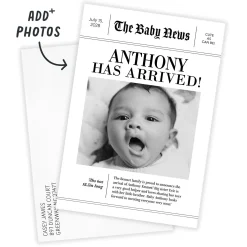 Baby News Flat Birth Announcement