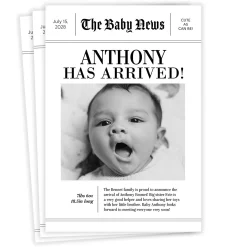 Baby News Flat Birth Announcement